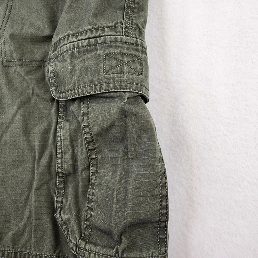 North Face Cargo‎ Shorts Mens Size 40 Olive Green Ripstop Hiking Utility